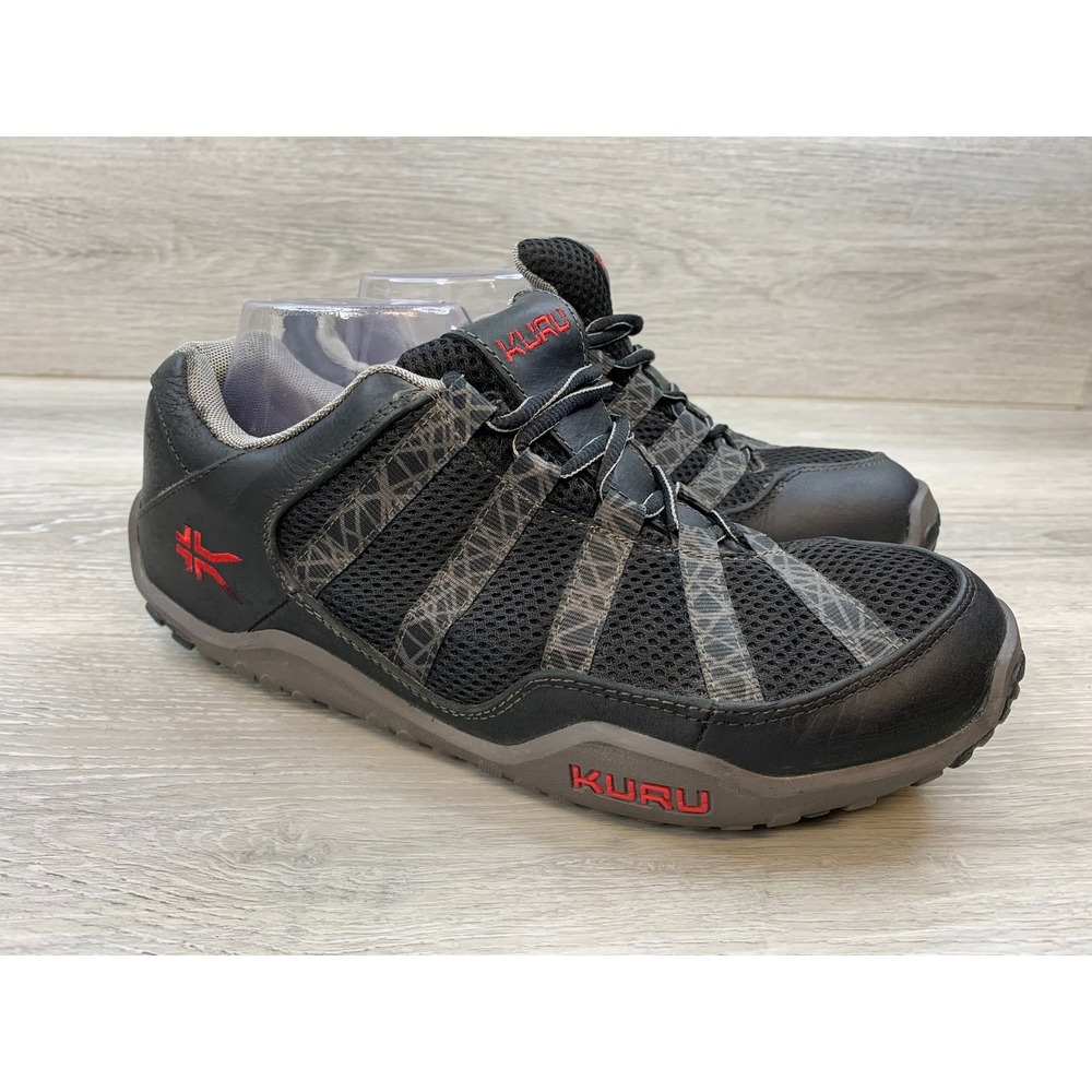 Kuru Chicane Men's 8.5 Black Leather Mesh Hiking Walking Shoes